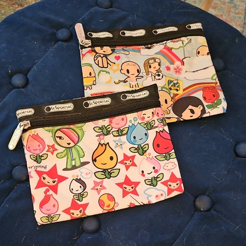 LeSportsac Pink and Cream Floral Bags